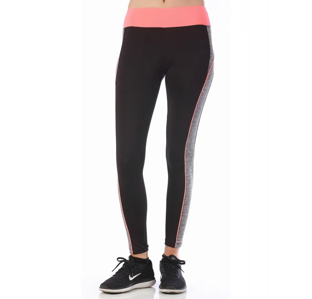 Activewear 2PC Set Color Block Racerback Top with Pant 153406