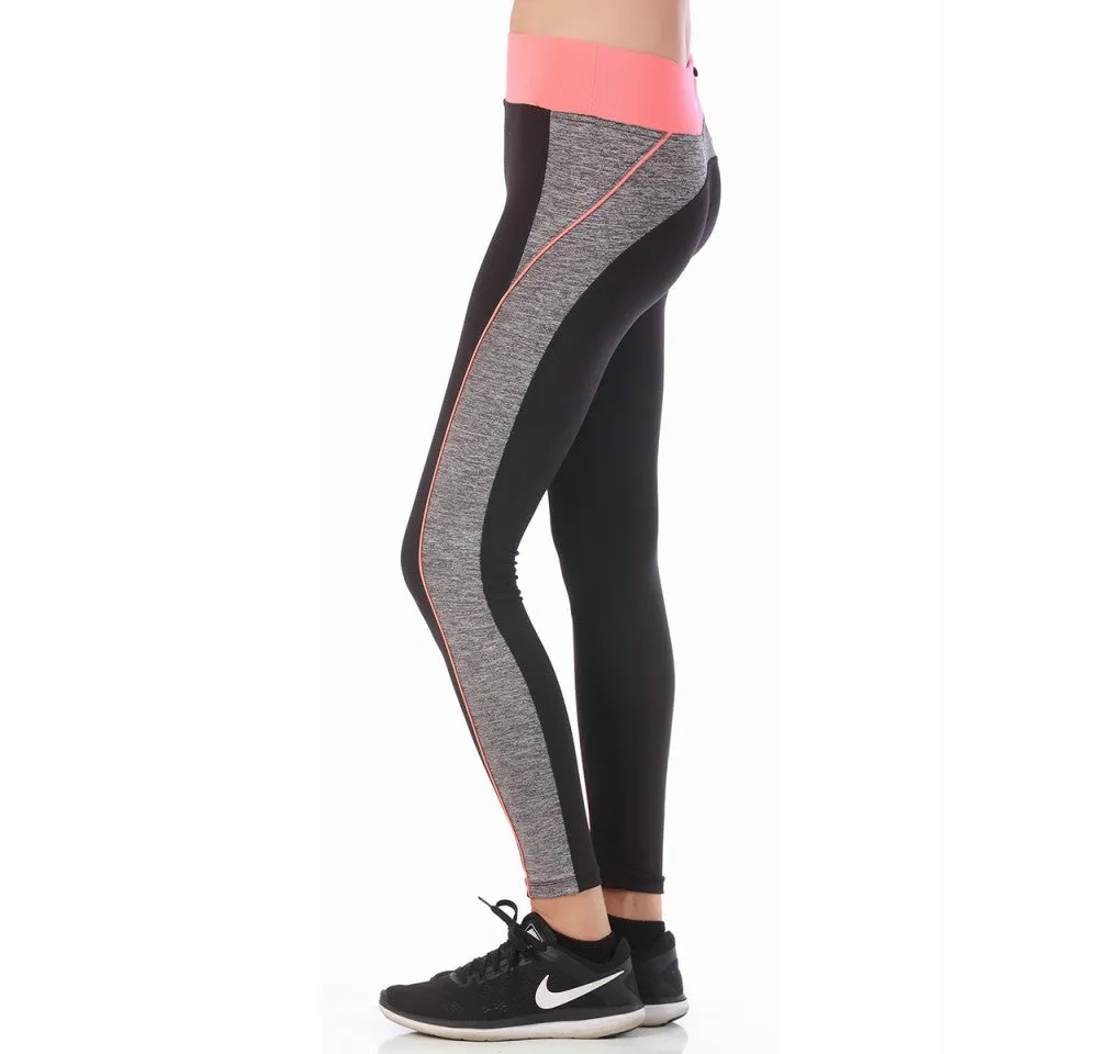 Activewear 2PC Set Color Block Racerback Top with Pant 153406