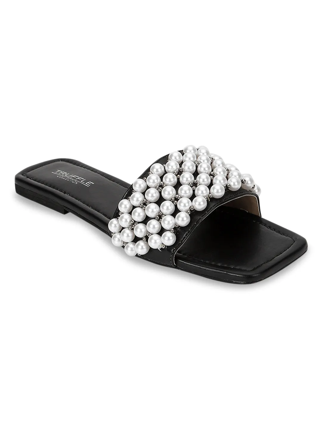 Black PU Slip-On Flats (TC-KL004-BLK)