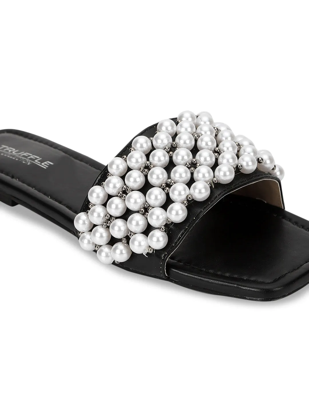 Black PU Slip-On Flats (TC-KL004-BLK)