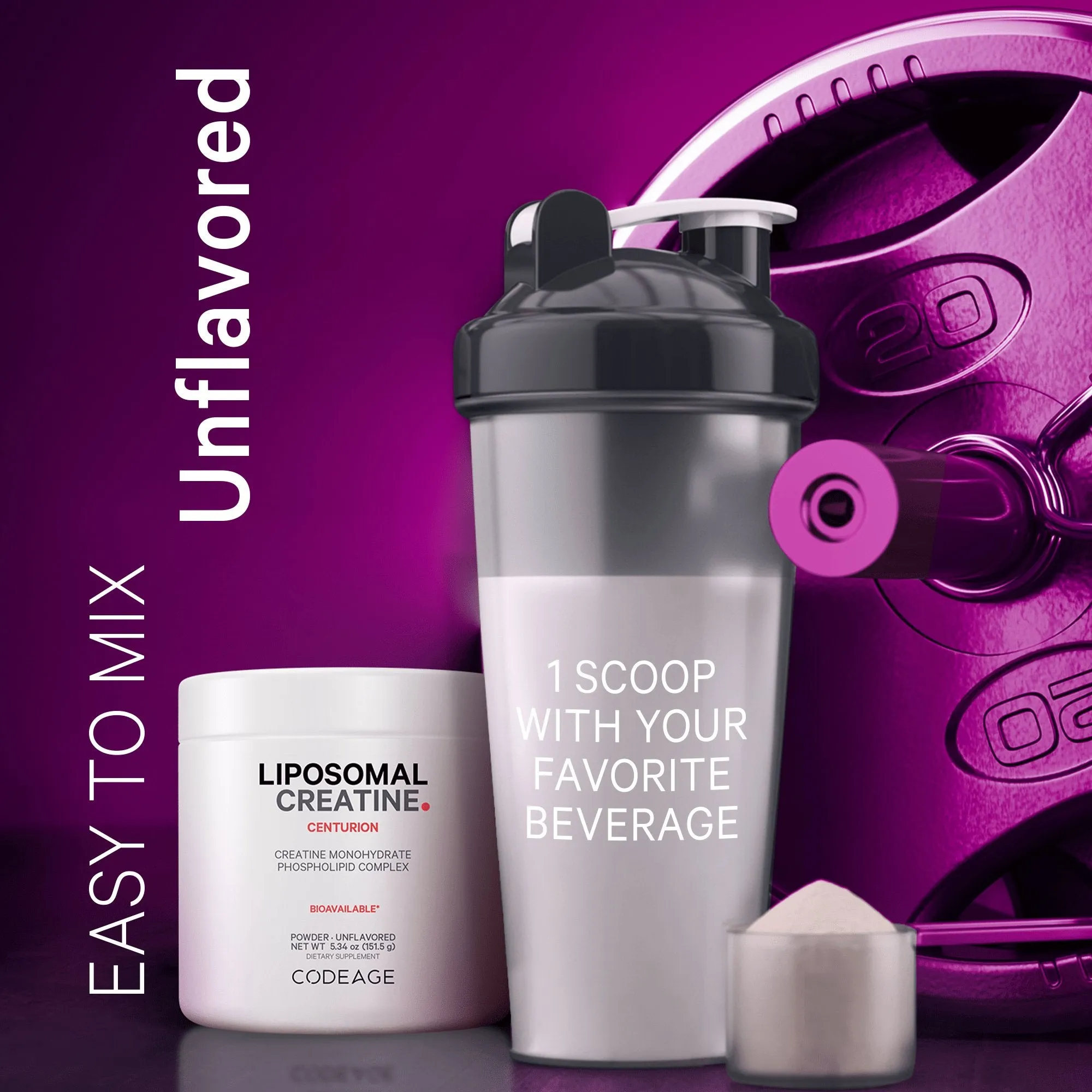 Codeage Creatine Monohydrate Powder Supplement