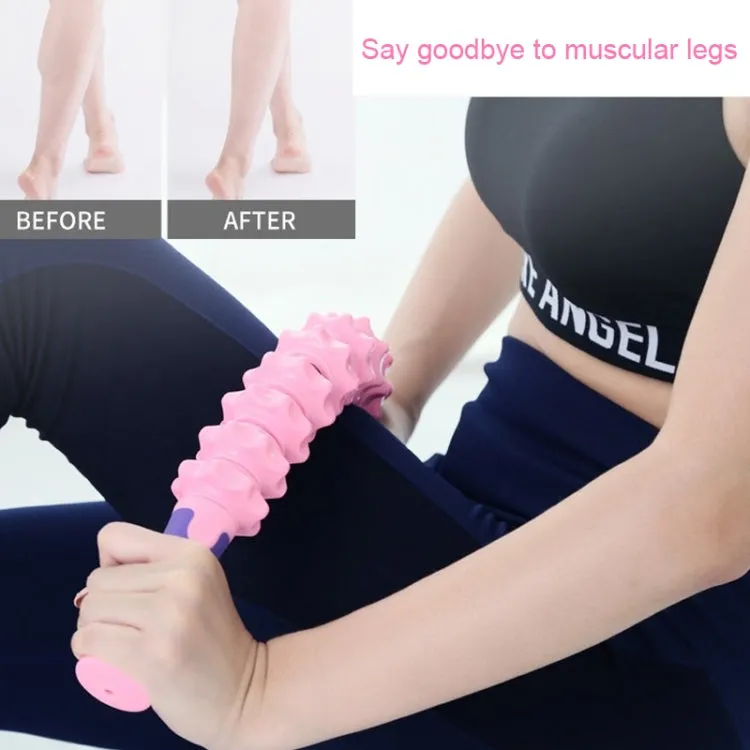 Dual-Purpose Spring Arm Force Massage Stick Muscle Relaxation Roller(Light Blue)