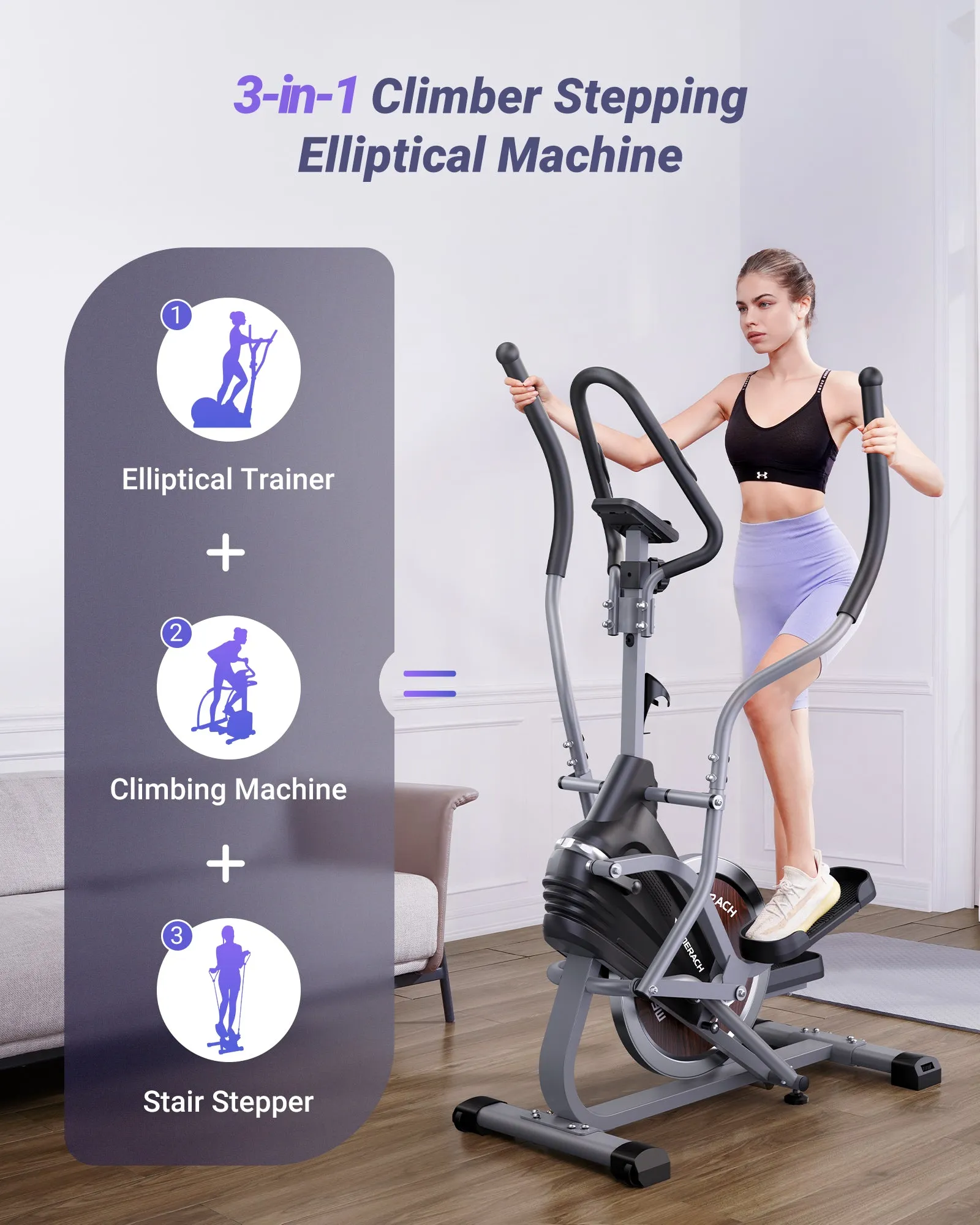 E17 Cardio Climber Stepping Elliptical Machine