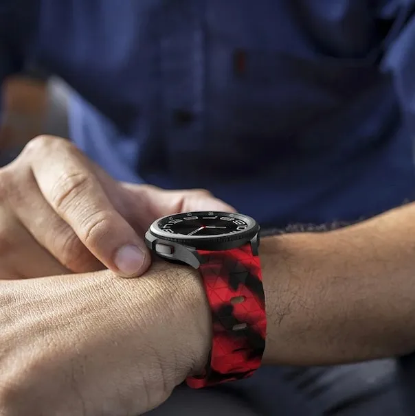 Fossil Hybrid Gazer compatible Silicone Football Pattern Watch Straps