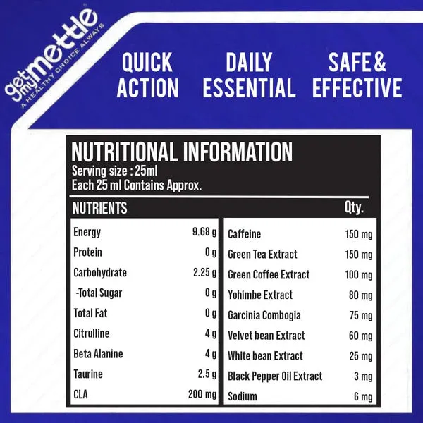 GetmyMettle Z5 Pre Workout Liquid