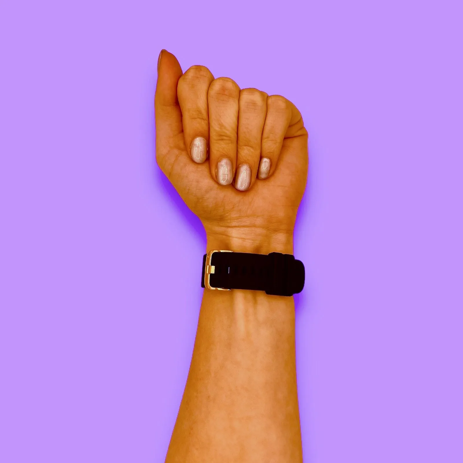Kogan Hybrid  Smart Watch compatible Silicone Watch Straps with Rose Gold Buckles