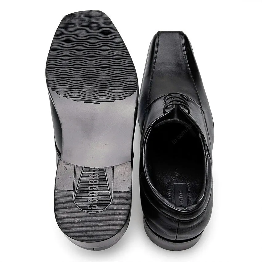 Leather Shoes City Oxford Flat Lace Black