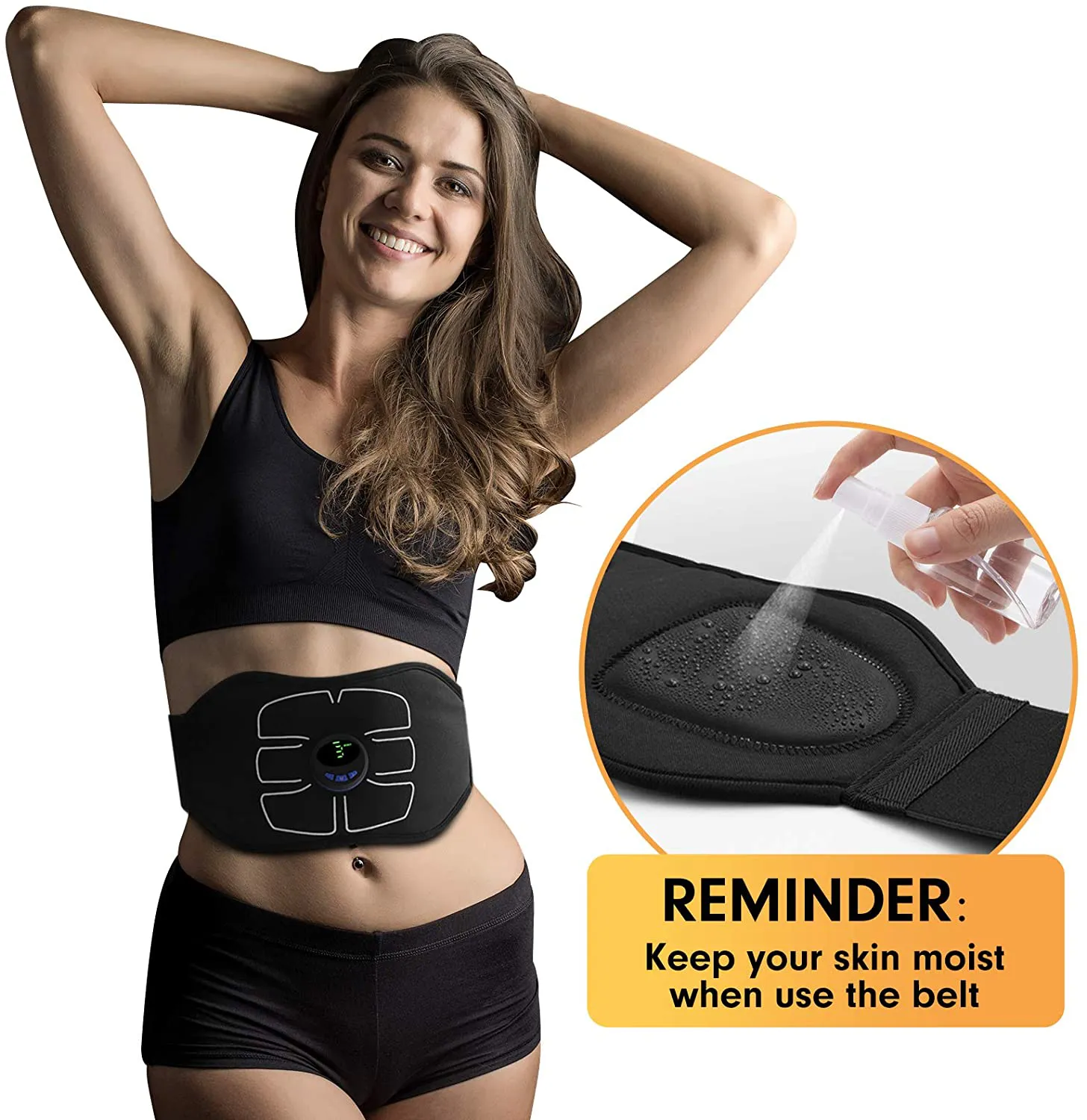 MarCoolTrip MZ ABS Stimulator,Ab Machine,Abdominal Toning Belt Workout Portable Ab Stimulator Home Office Fitness Workout Equipment for Abdomen/Arm/Leg