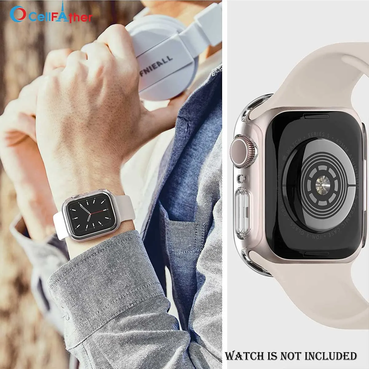 Protective Case for apple watch series 7/8 (45)-Transparent