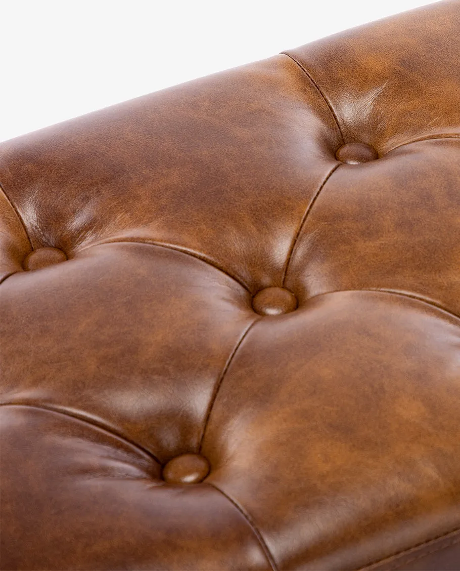 Taos Tufted Faux Leather Bedroom Bench