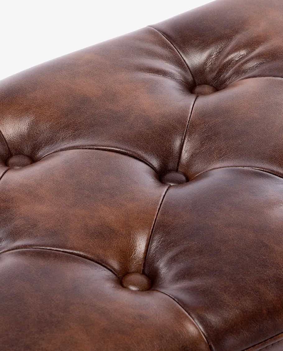 Taos Tufted Faux Leather Bedroom Bench