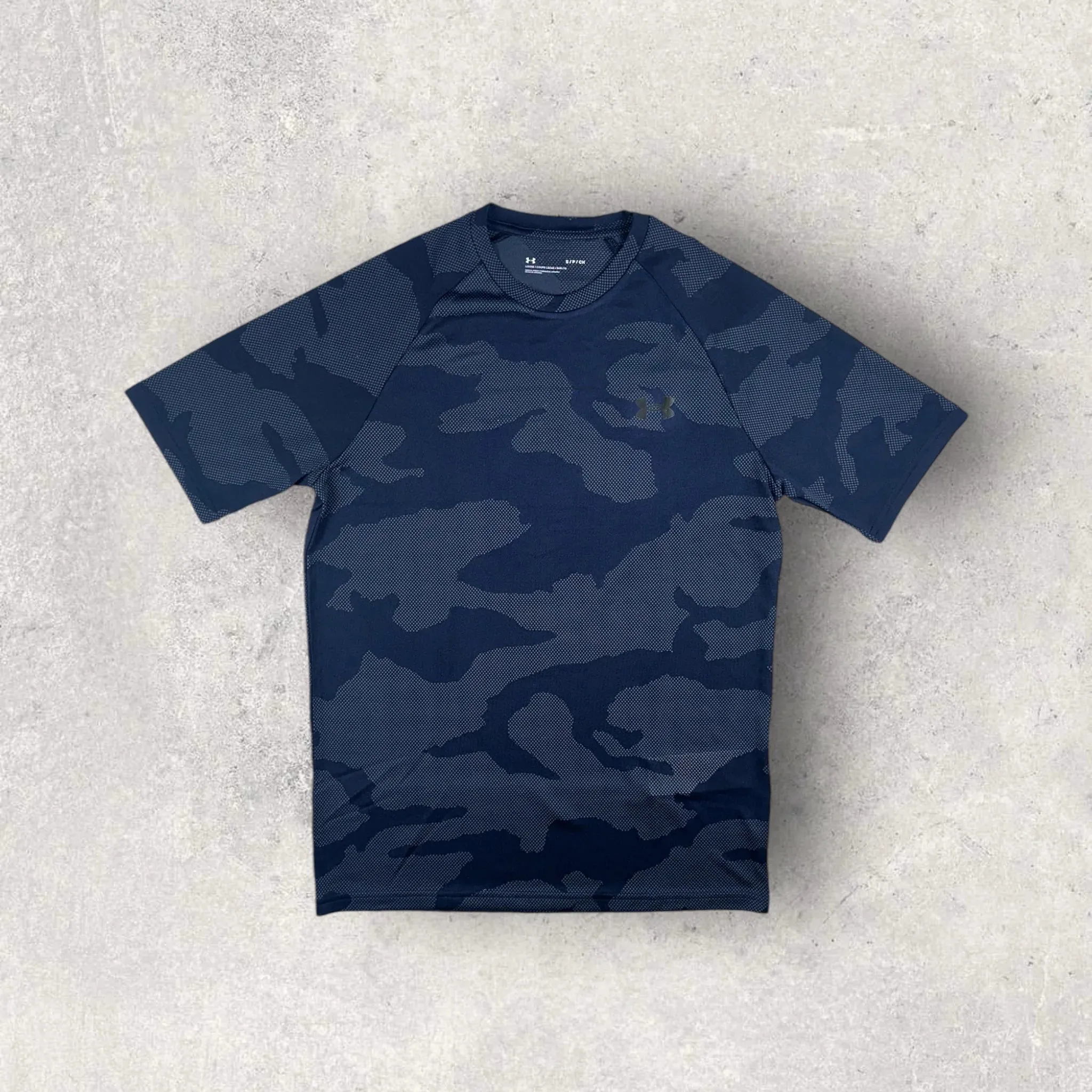 UNDER ARMOUR JACQUARD T-SHIRT/SHORT SET - NAVY/BLACK