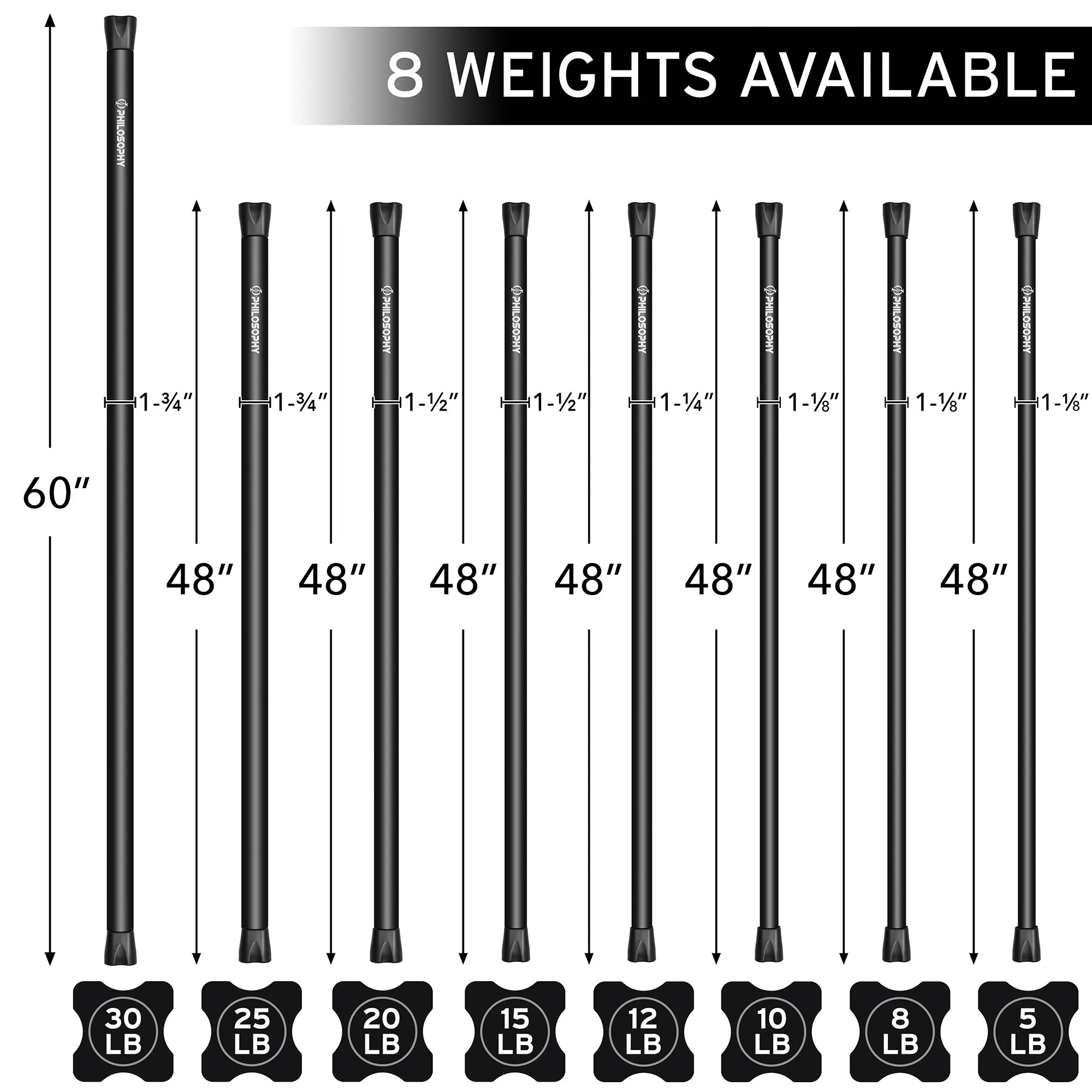 Workout Weighted Bar - Padded Workout Body Toning Exercise Bar