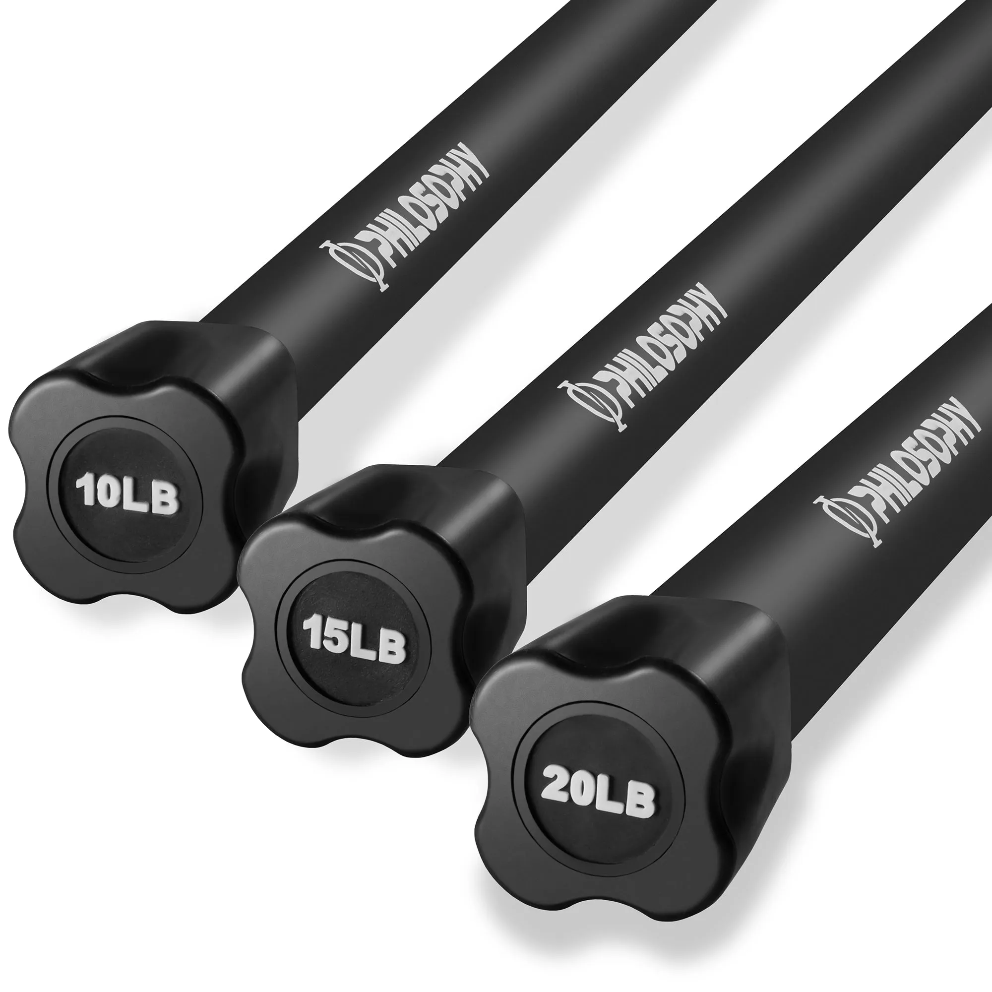 Workout Weighted Bar - Padded Workout Body Toning Exercise Bar